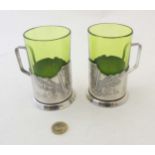 Art Nouveau: A pair of tisane cups,