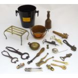 Assorted Kitchenalia : including , 19 thC Sugar cutters ,