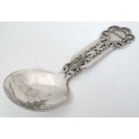 A Norwegian white metal souvenir spoon marked ' Norge ' 4 3/4" long CONDITION: