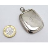 A small silver snuff/ box with gilded interior. Hallmarked Birmingham 1939 maker Deakin & Francis.