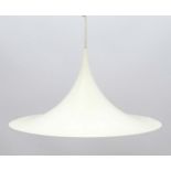 Vintage Retro : A Danish designed Pendant light / Lamp , a ' Semi ' , with white livery ,