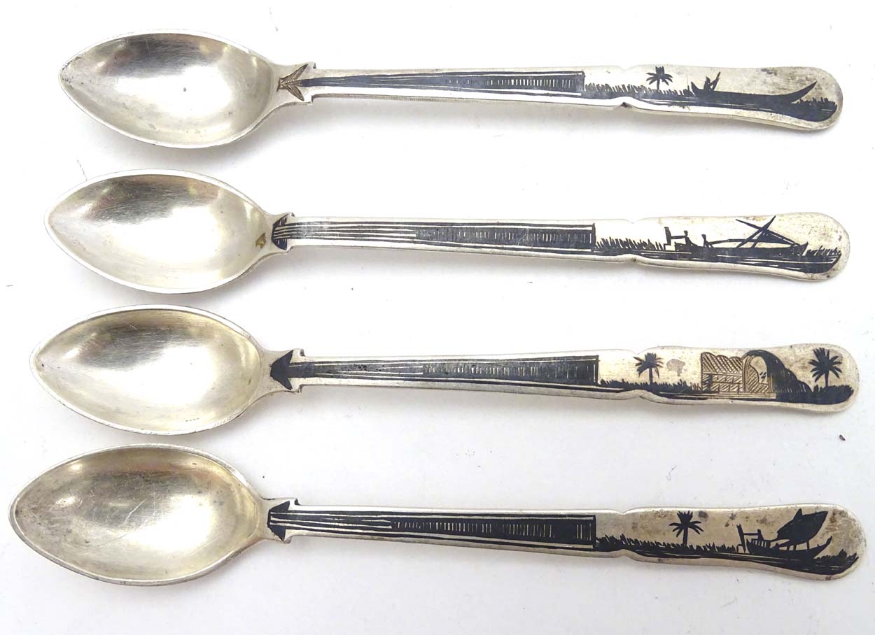 Assorted silver plated wares to include meat skewer, - Image 5 of 6