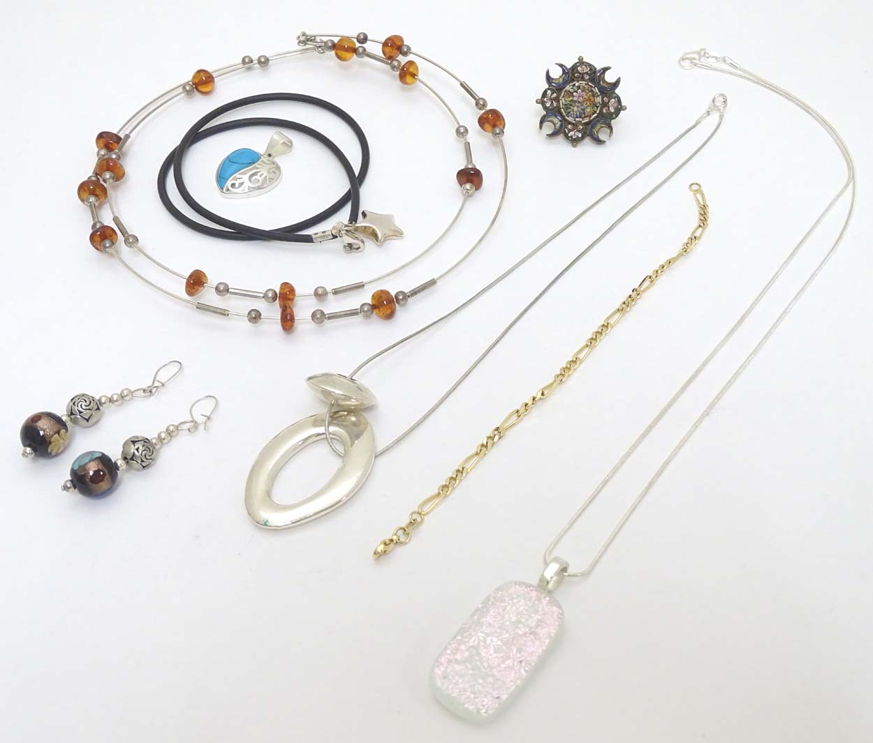 Assorted jewellery to include silver pendants, - Image 3 of 12
