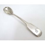 A silver fiddle pattern mustard spoon hallmarked London 1818 5 1/4" (16g) CONDITION: