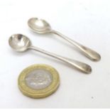 A small silver mustard spoon hallmarked Birmingham 1919 maker E S Barnsley & Co.