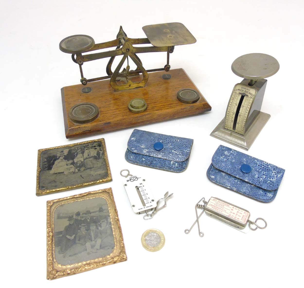 A quantity of scales to include Post Office sprung balances scales by J W & Co. - Image 3 of 6