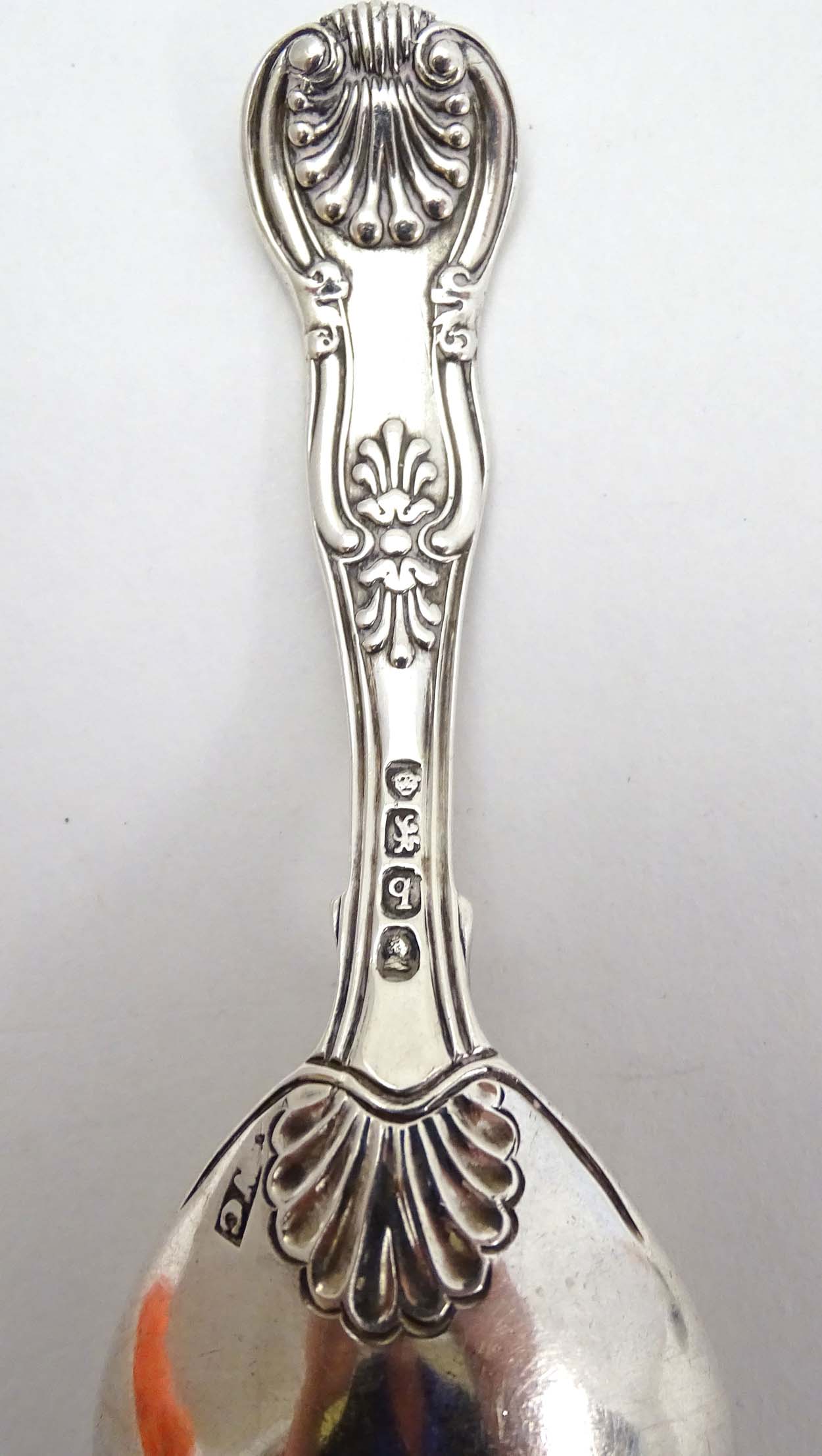 Three silver caddy spoons one hallmarked London 1893 maker Robert Stebbings with shell formed bowl, - Image 16 of 17