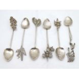 Harris & Son - Australian silver : 6 silver teaspoons each depicting native Australian wildflowers