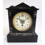 Mantle Clock : A 30 hr Timepiece with Slate and marble case ,