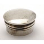 A small silver pot of circular form. Hallmarked Birmingham 1919 maker G & C Ltd.