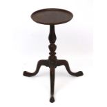 A Chippendale period late 18thC tripod mahogany kettle stand 22" high CONDITION: