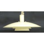 Vintage Retro : A Danish designed Rise and Fall Pendant light / Lamp by LYFA with white livery,