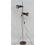 Vintage Retro : A Danish designed double Standard lamp / pointable lights ,
