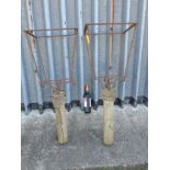 Garden & Architectural , Salvage : a pair of Victorian Brazier / Torch old street light stands,