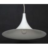 Vintage Retro : A Danish designed Pendant light / Lamp with white livery , model Semi ,