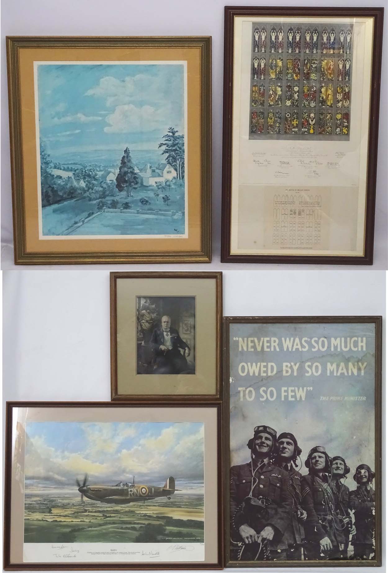 Militaria: WWII Battle of Britain and Sir Winston Churchill memorabilia consisting of a limited