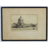 Wilfred Crawford Applebey (1889-c.1954). Signed etching. ' Haileybury College '.