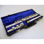 Musical Instruments : A mid-20thC cased Flute by Gemeinhardt (Elkhart, Ind, USA) , model 'M2',
