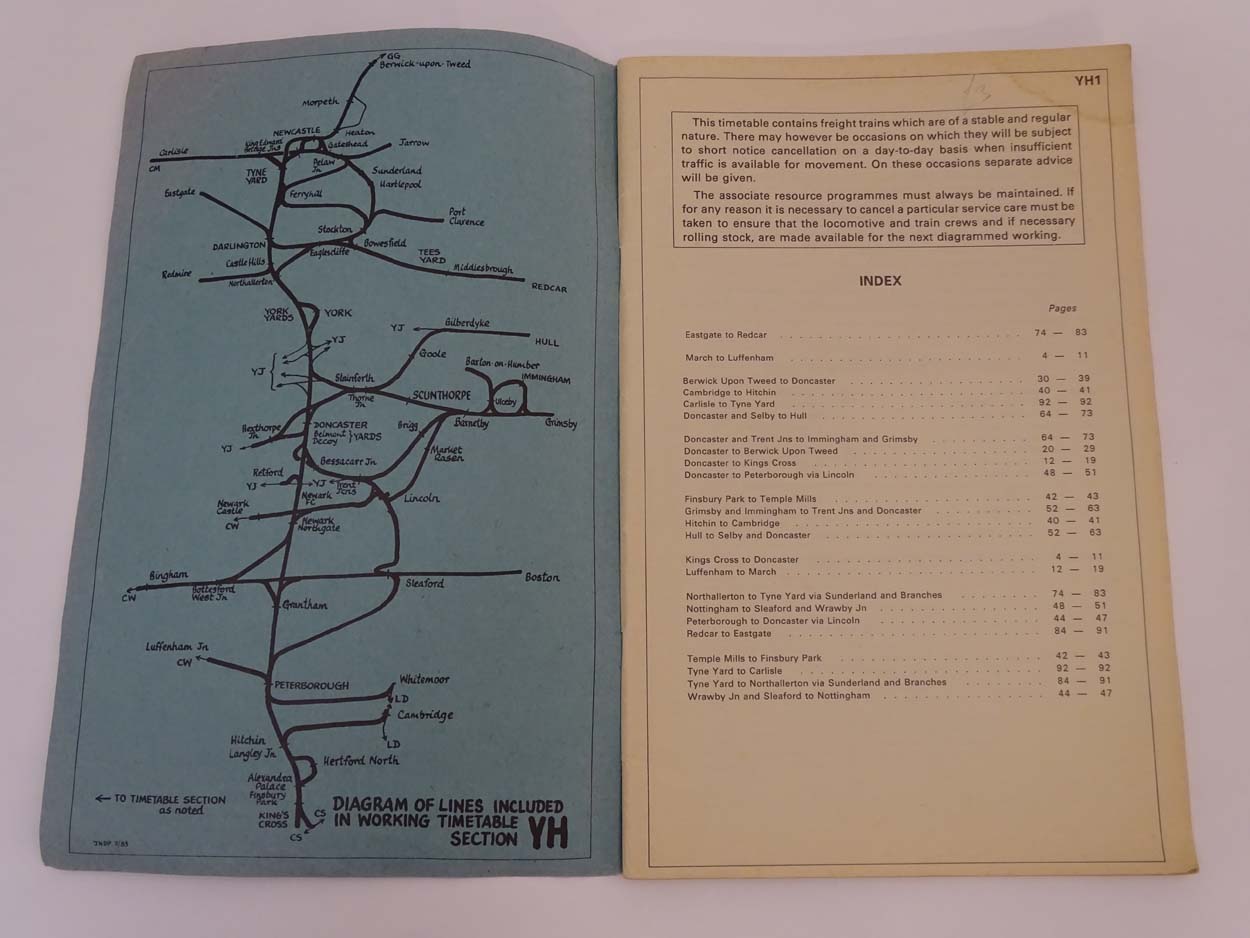 Ephemera: A paperback British Railway Eastern Region Working Timetable of Freight Train Services in - Image 5 of 5