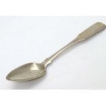 A Scottish silver fiddle pattern teaspoon hallmarked Edinburgh 1813 maker David McDonald.