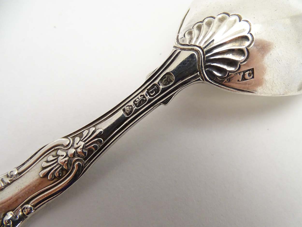 Three silver caddy spoons one hallmarked London 1893 maker Robert Stebbings with shell formed bowl, - Image 17 of 17