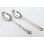 An Albany pattern teaspoon hallmarked Sheffield 1906 maker Harrison Brothers & Howson together with
