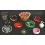 Glass - a large collection of assorted studio art glass and crystal to include ;