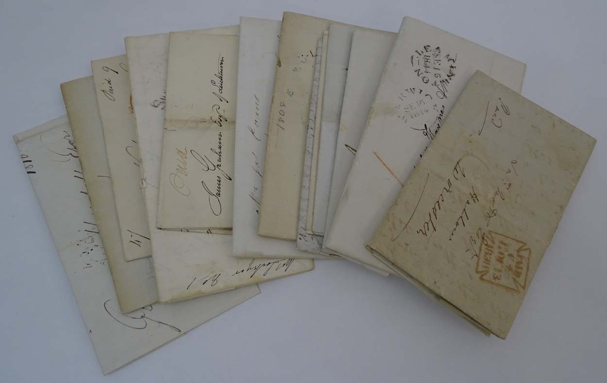 Ephemera: A quantity of old postal history letters dating from 1820 to 1847 from Bristol,