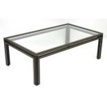 Mid Century Modern :a designer low / coffee table designed by Pierre Vandel (1970's) made of black