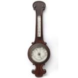 ' Field & Son , Aylesbury ' Rosewood Barometer : a 2 glass wheel / Banjo wall barometer ,