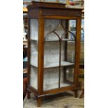 An oak display cabinet CONDITION: Please Note - we do not make reference to the