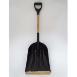 Large/grain/snow shovel with metal tip CONDITION: Please Note - we do not make