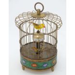 A bird cage automaton clock CONDITION: Please Note - we do not make reference to