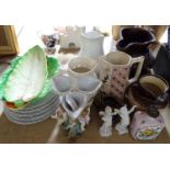 Quantity of ceramics to include jugs, Beswick, Sunderland Lustre ware,