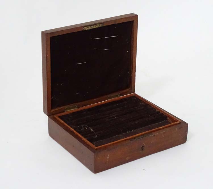 A wood box of draughtsmens drawing instruments & case CONDITION: Please Note - we - Image 3 of 3