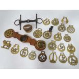 Quantity of horse related items comprising mostly of horse brasses,