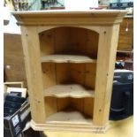 A pine two tier corner shelving unit CONDITION: Please Note - we do not make