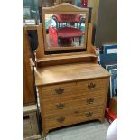 19thC Blonde walnut dressing chest CONDITION: Please Note - we do not make