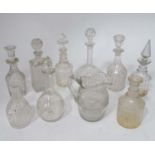 Glass: A quantity of decanters and a jug CONDITION: Please Note - we do not make