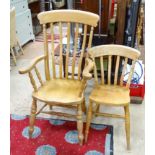 Two lathe back chairs CONDITION: Please Note - we do not make reference to the