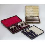 Assorted cased silver plate cutlery CONDITION: Please Note - we do not make