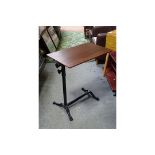 A bed stand / table with telescopic base CONDITION: Please Note - we do not make