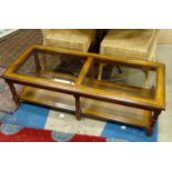 A two tier coffee table with a glazed top CONDITION: Please Note - we do not make