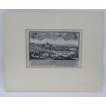 XX Topographical School, Monochrome engraving on linen, 'Praga / Prag',