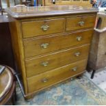 A stained pine chest of drawers ( 2 over 3 ) CONDITION: Please Note - we do not