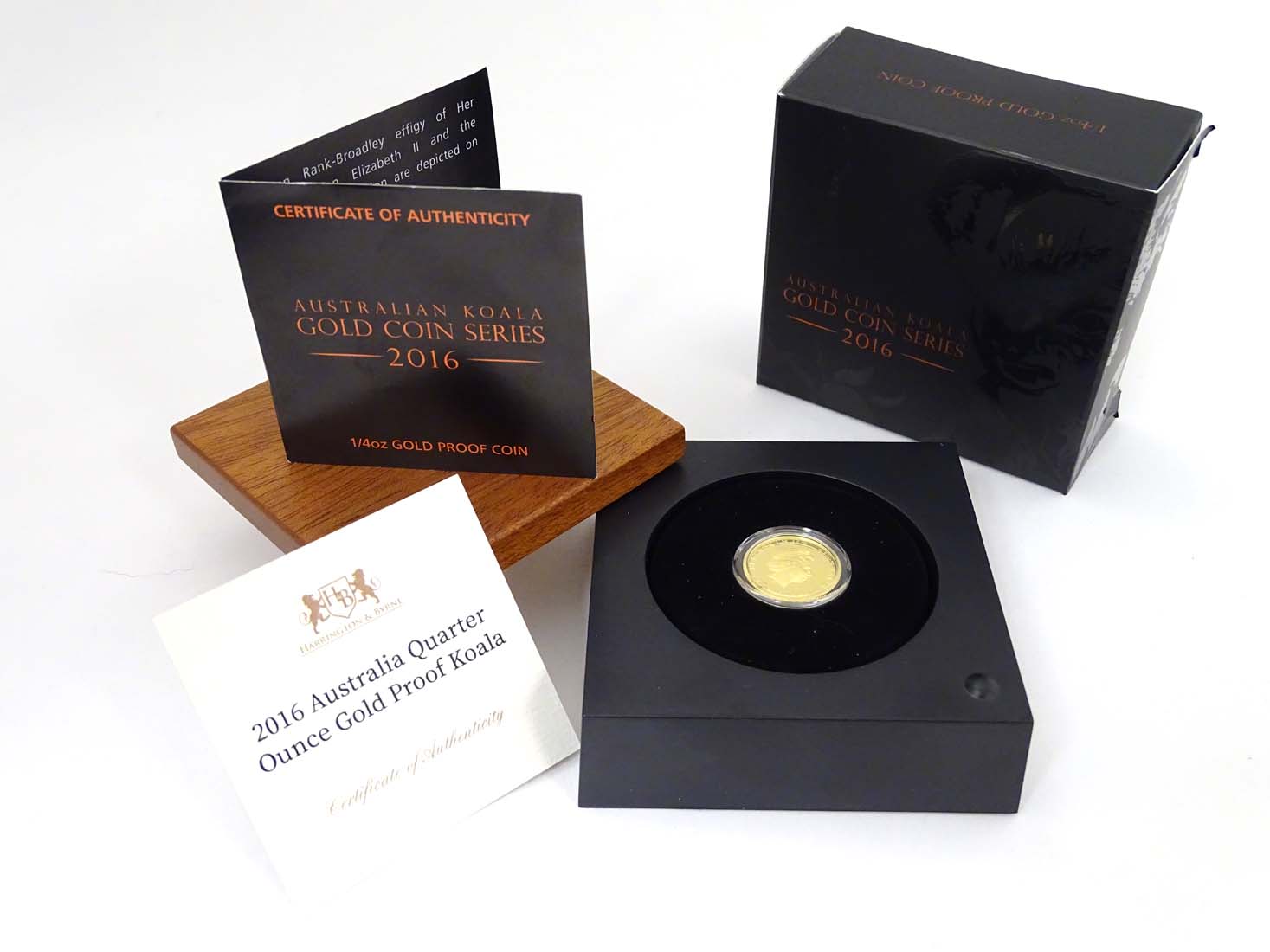 Collectable Coins : A boxed Harrington & Byrne/Perth Mint $25 AUD 'Koala' proof coin, .