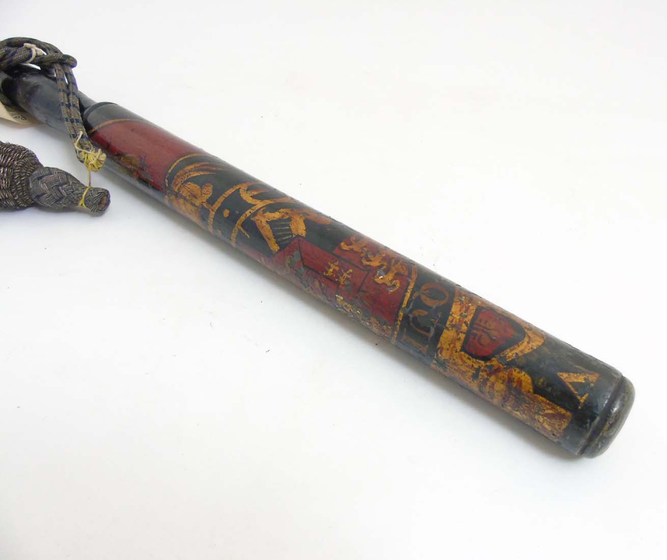 Local Interest : A Victorian 19thC Buckinghamshire polychromed police truncheon , - Image 4 of 5