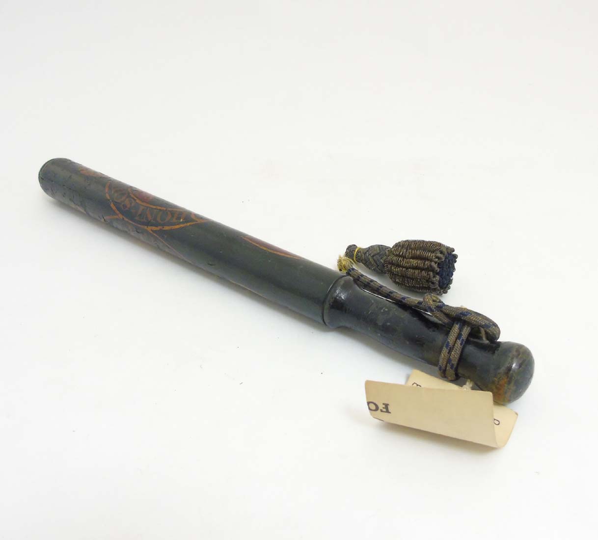 Local Interest : A Victorian 19thC Buckinghamshire polychromed police truncheon , - Image 3 of 5