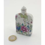 An Oriental porcelain Famille Rose rectangular snuff bottle,