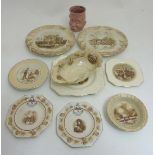 Militaria : A collection of ten Grimwades / Royal Winton WWI commemorative ceramics decorated with